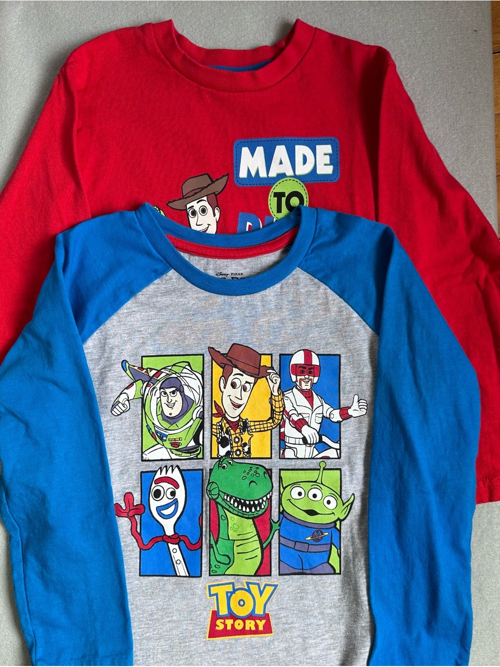 Disney Toy Story Long Sleeve Tee Set - Red & Blue